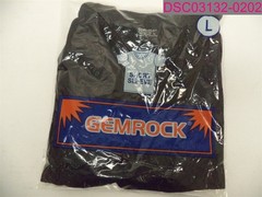 GEMROCK Men 100% Cotton Crew Neck T Shirt Solid Black Short Sleeve Tee Large