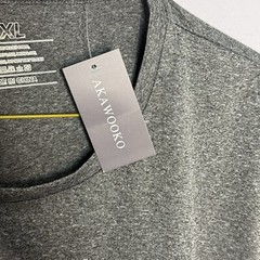 Akawooko Mens Short Sleeve Comfort Stretch Casual Dark Gray T-Shirt Size 2XL NEW