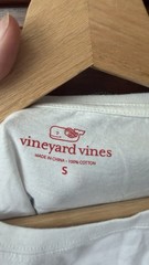 Vineyard Vines Valentine’s Day White S Cotton Long Sleeve Pocket Whale Tee