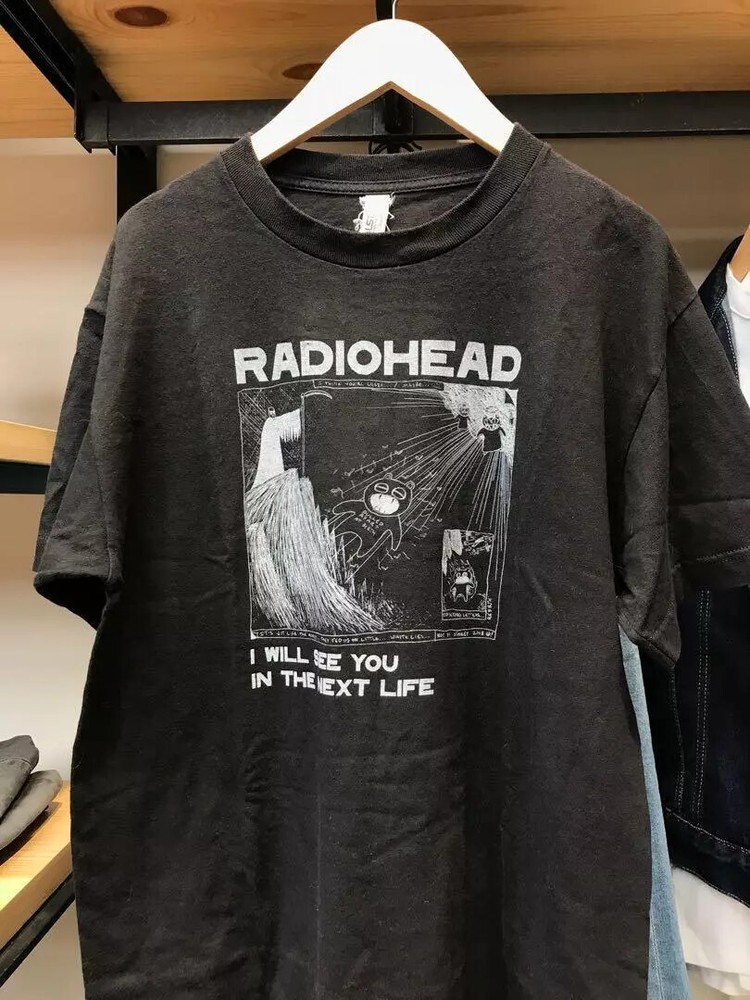 Radiohead band 90s Graphic short sleeve black T shirt Size tee S-5XL NH8455