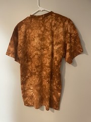 Vintage Back To Earth Tie Dye Lion Print Brown Short Sleeve Shirt Adult Sz M