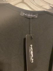Incerun Mens Deep Scoop Neck Sleeveless Tank Top Loose Tee Black Size Medium NWT