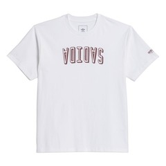 adidas ORIGINALS UNISEX 4.0 FLIPPED ADI T-SHIRT TEE WHITE BURGUNDY RETRO NEW OG