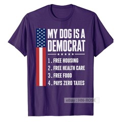 My Dog is A Democrat T-Shirt Funny sayings for Republican Tee Anti Liberal