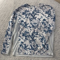 Huk Performance Fishing Shirt – Blue Camo Print – Size Large