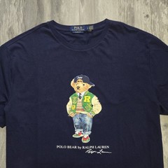 Polo Ralph Lauren Classic Fit Polo Bear Varsity Jersey T-Shirt Navy Short Sleeve