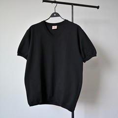 UNUSED, GOODWEAR CUFF AND HEM RIB heavyweight t-shirt made in USA, black, size L