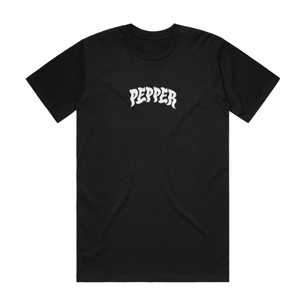 Pepper Griptape Shirt Logo Black