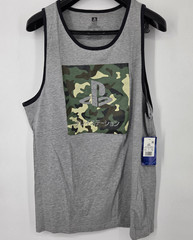 NEW PlayStation Gray and Camo Print Tank Top Men’s Size 2XL XXL Sony NWT