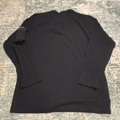 Diesel Mens Long Sleeve Shirt Large Black Micro Waffle Knit Utility Pocket XL