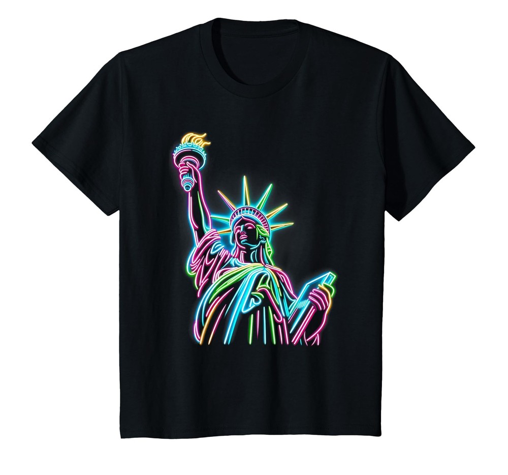 Statue of Liberty Graphic T-Shirt Colorful NYC Streetwear Tee