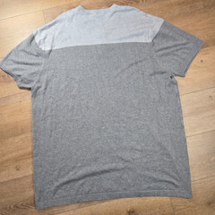 AT&T Henley Shirt Mens 2XL Gray Two Tone Workwear Employee Uniform Casual