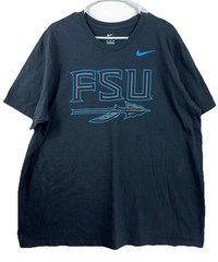 Nike x FSU Florida State Noles Men’s 2XL Black Turquoise 100% Cotton T-shirt