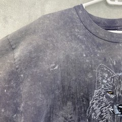 Vintage Wolf Shirt Lg Acid wash Single stitch Grunge outdoors Animals Hanes PFD