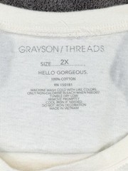 Grayson Threads Hello Gorgeous Mens Cream Red Lunar New Year Oversized T, 2XL
