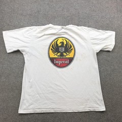 Vintage Imperial Beer Shirt Mens Medium White Costa Rica La Cerveza Eagle*