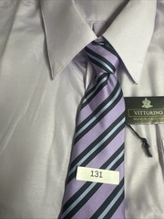 Shirt Men’s XL. Light Purple Dress Formal Shirt With Tie And Hankie.