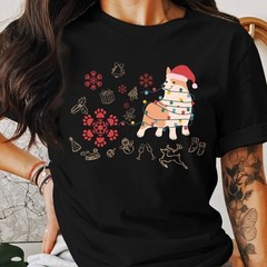 Corgi Christmas Lights T-Shirt, Holiday Dog Bella Canvas 3001, Gildan 18000 Swea