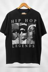 Original Flavor Hip Hop Legends T-Shirt Biggie Tupac Black XL Rap Tee Vintage St