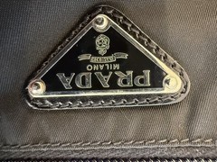 PRADA Black Shoulder Bag Adjustable Strap Logo Accent Zip Designer Medium