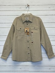 NWT Buckhorn River Men Brown Long Sleeve Thermal Waffle Knit Henley Shirt Size L
