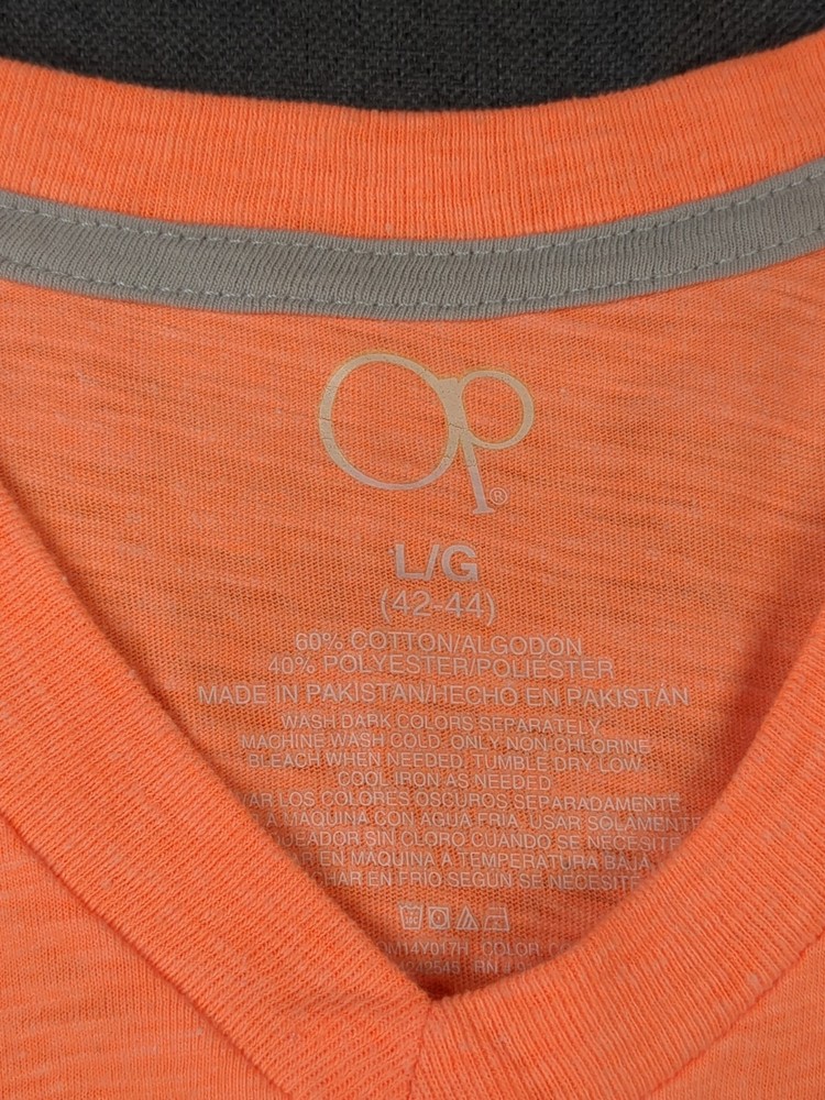 Ocean Pacific T-shirt Orange Men’s Large Short Sleeve