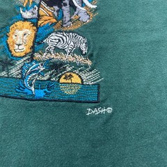 Dash Clothing Shirt Mens XL Embroidered Graphic Tee Africa Travel Animal Lion