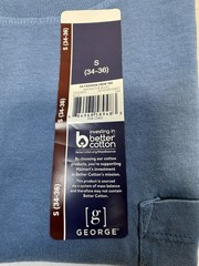 Men’s Shirts, (New w/tags), George Short Sleeve Crew Neck Pocket Tee S (34-36)