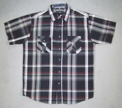 Beverly Hills Polo Club Shirt Adult Large Black Red Plaid Button Classic Men’s L