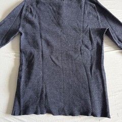 Wallace & Barnes Henley Thermal Mens Large Waffle Knit Workwear Pullover Blue