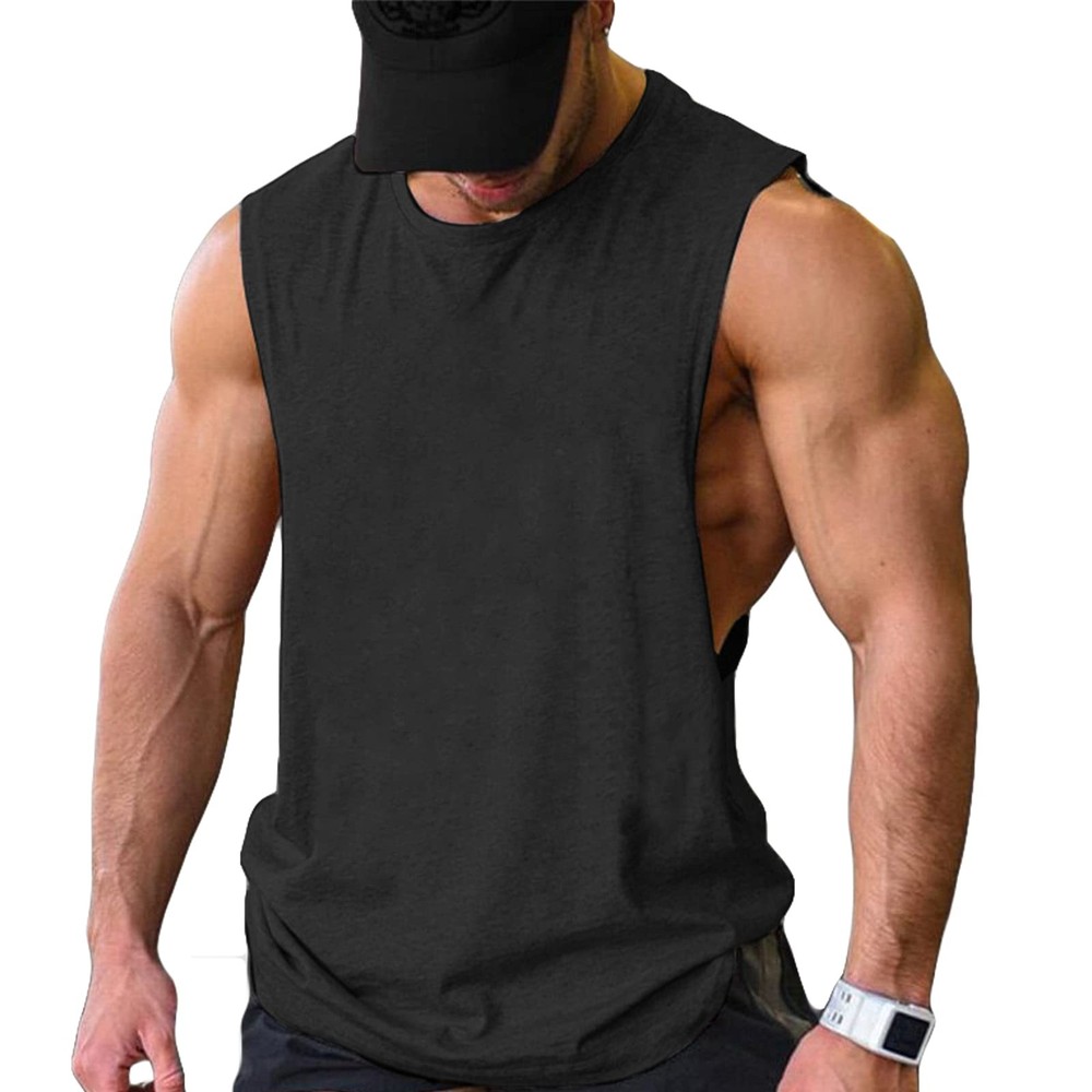 Men Workout Tank Top Workout Gym T Shirt Bodybuilding Sleeveless Muscle T Shirts