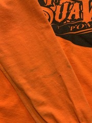 Lot Of 2 Suavecito Pomade Hair Styling Graphic L/S Orange Neon T-Shirts Sz. M