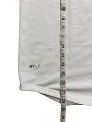 Bylt Shirt Mens Size Medium White Drop Cut Short Sleeve Crew Neck Tee Midweight
