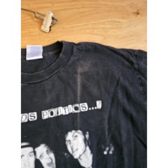 Leftover Crack Who Needs Politics When Punk = Fashion Black T-shirt Sz M 1990s