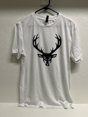 Bucked Up Mens Flag Logo White T Shirt Large New Without Tags Fitness Lifting