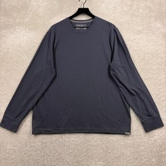 Eddie Bauer T Shirt Mens Size Large Blue Long Sleeve Cotton Poly Legendwash