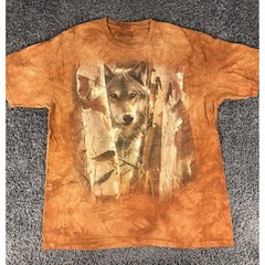 The Mountain Wolf Birch Trees T-Shirt XL Brown Tie Dye Collin Bogle 2011 Mens
