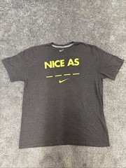 Nike “Nice As” Regular Fit T-Shirt • Gray/Neon Yellow • Men’s XL