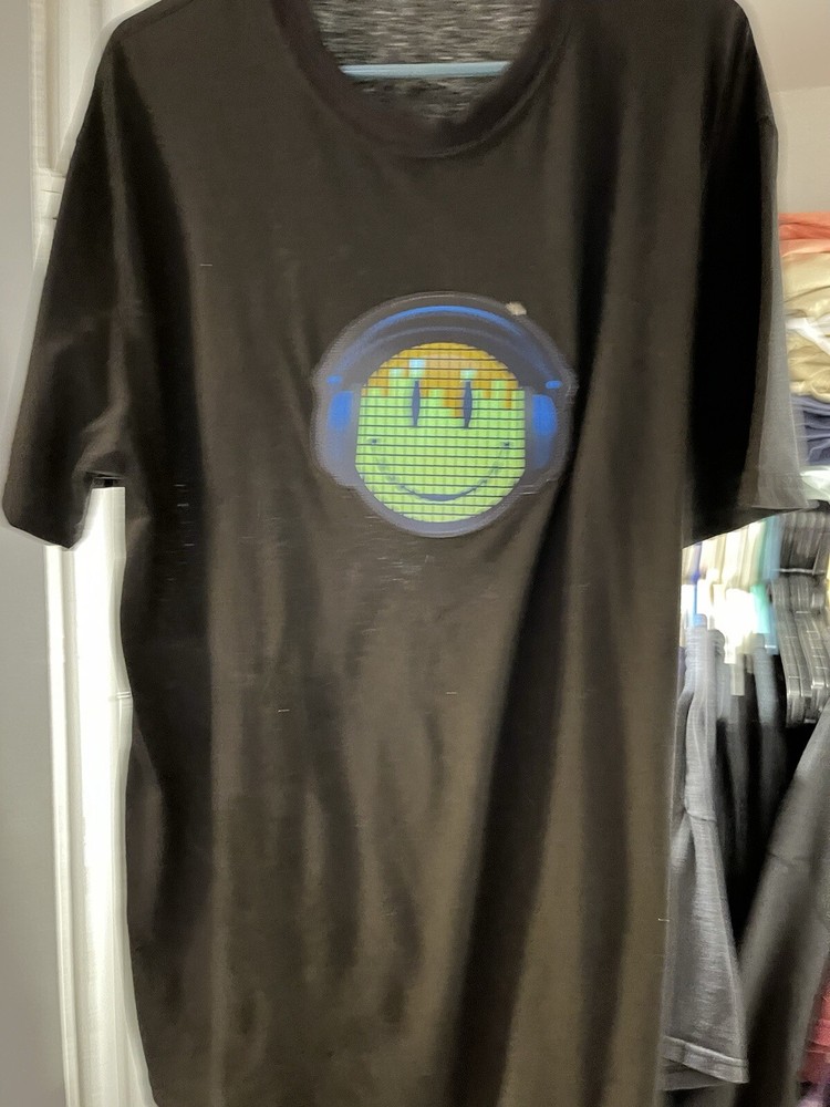 smiley face sound activated light up t-shirt