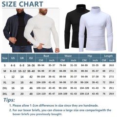 Men’s Turtleneck Pullover Slim Fit T-Shirts Long Sleeve Jumper Casual Warm Top