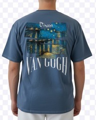Pierce Archive Green Van Gogh STARRY NIGHT RHÔNE T- Shirt Men’s Size SMALL