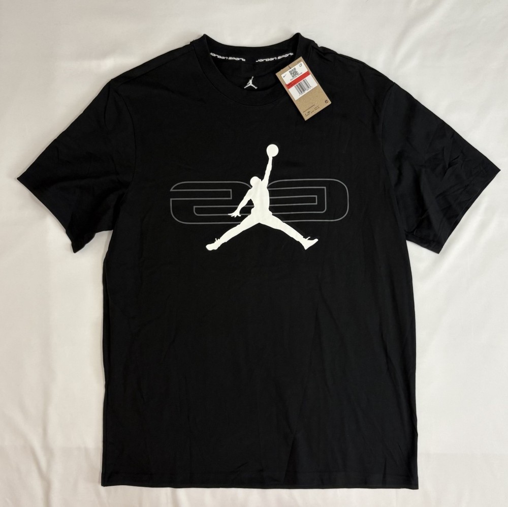 Nike Air Jordan Men’s Black T-Shirt Sz Large Jumpman 23 Logo NEW HV1876-010