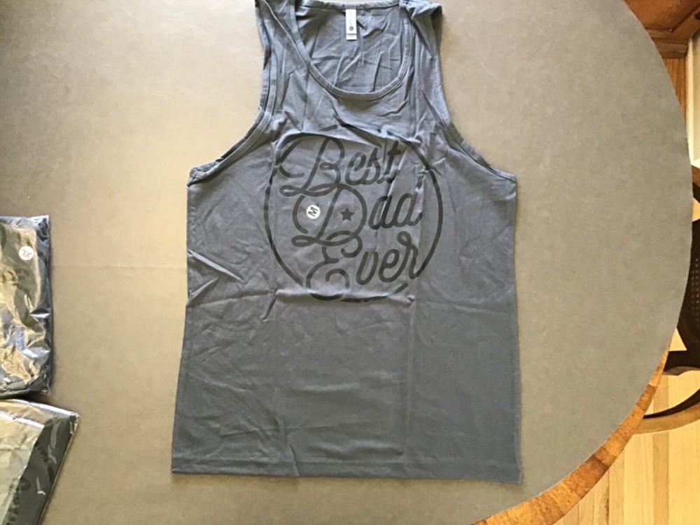 Best Dad Ever Cool Fathers Day Gift Mens Tank Tops Sleeveless Shirt Tee size M