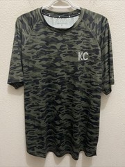 NEW Kenneth Cole Active T Shirt 2XL Green Camo Crew Neck Tech SS Tee NWT $49