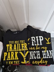 Yellowstone Rip “Trailer Park” Graphic WOMEN’S Crew Neck Cotton Tees Black M