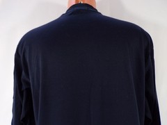 Vintage Nick Price T Shirt L/S Men L Navy Mercerize Cotton Straight Hem Vent A26