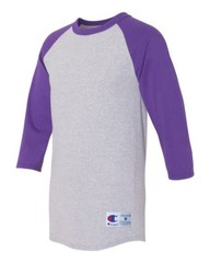 Champion Men’s Adult Raglan Baseball T-Shirt 3/4 sleeves T-137