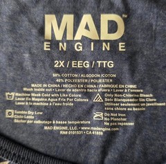 Mad Engine Men’s 2X Blue/White Stars Pocket Round Neck Sleeveless Tank Top