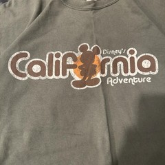 Disney California Adventure Graphic T-Shirt Olive Green Unisex Adults