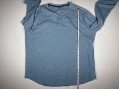 All In Motion Thermal Shirt Men XXL Blue Waffle Henley Casual Outdoor Layering